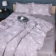 Постільна білизна 00-3 Grey Dandelions поплін MirSon