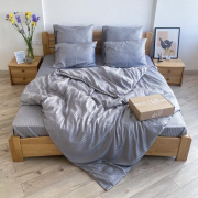 Постільна білизна Lelit SS-3005 сатин-страйп світло-сірий