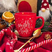 Чашка керамічна 440 мл Winter Time червона