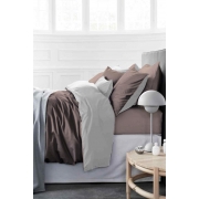 Комплект постільної білизни MirSon 0001 + 0211 Lactic молочний і коричневий