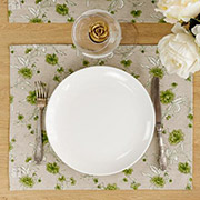 Серветка бавовняна Квіти зелені Господиня Прованс