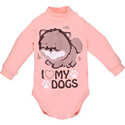 Боді для дівчинки 1415352шпц рибана з підчосом Татошка рожевий