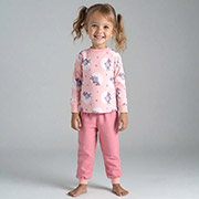 Піжама для дівчинки 0102402зци футер з підчосом Татошка рожевий