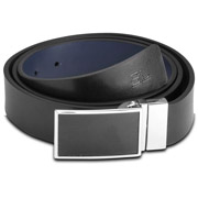 Ремінь шкіряний чоловічий M Black-Blue P8234-0 Semi Line DAS303135