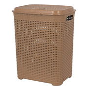 Кошик для білизни з кришкою 45 л Роттанг Cream Violet House 0778