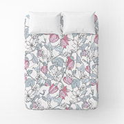 Простирадло бязеве Весняний вечір Home Line сіро-рожевий
