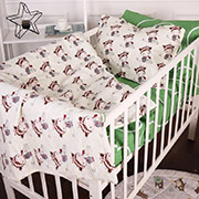 Постільна білизна в дитяче ліжечко Kids Time 20-0031 Ladybug бязь MirSon