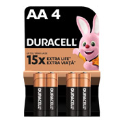 Лужні батарейки Duracell AA 4 шт в упаковці