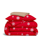 Підліткова постільна білизна Snowflakes Cranberry CS5 фланель Cosas простирадло на гумці