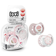 Пустушка силіконова динамічна 0-3 м-ців 2 шт. LOVI