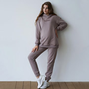 Костюм спортивний з вишивкою Час обіймати Мамин Дім 27000 капучино