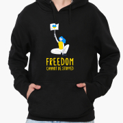 Худі чоловічий Freedom Can Not Be Stopped MobiPrint 9225-3691 чорний