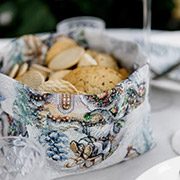 Хлібниця новорічна гобеленова Казкові гноми Прованс