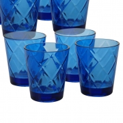 Набір склянок 4х470 мл Алмазні грані Certified International 20421-set синій
