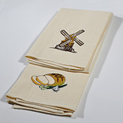 Набір кухонних вафельних рушників з вишивкою Хлібний диз-2 Ярослав