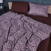 Постільна білизна 22-1385 Brown Geometry сатин MirSon