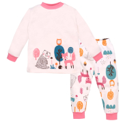 Піжама для дівчинки Татошка 0102302звм футер білий з набивкою