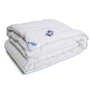 Ковдра зимова вовняна Руно Еліт в тику з кантом