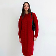 Плаття Олівія oversize Art Knit червоний