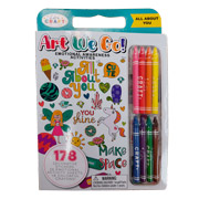 Розмальовка з наліпками та восковою крейдою Все про тебе Lets Craft AEG001