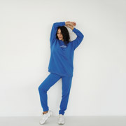 Костюм спортивний з вишивкою Час обіймати Мамин Дім 27000 синій