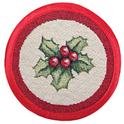 Серветка гобеленова новорічна LiMaSo Дзвіночки і віночок діаметр 10 см