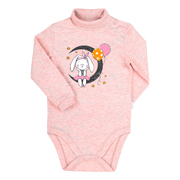 Боді-гольф для дівчинки Bembi БД107 меланж рожевий