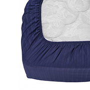 Простирадло на гумці Dark Blue страйп-сатин Good-Dream темно-синій