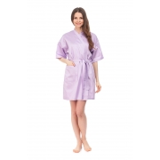 Халат жіночий короткий Nostra 00-0033 Soft Lilac Active Сатин гладкофарбована
