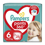 Підгузки-трусики дитячі 14-19 кг розмір 6 25 шт Active Baby-Pants Giant Pampers 8006540069745