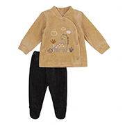 Костюм КС787 велюр Бембі GY6-бежевий-чорний