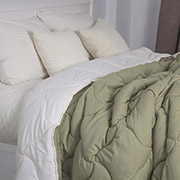 Ковдра всесезонна на кнопках Duo Season ТЕП оливково-молочна