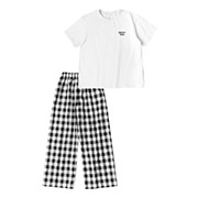 Піжама КП306 футболка та штани Бембі 1Y3-білий-чорний-клітинка