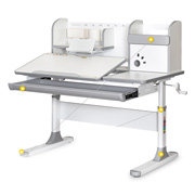 Дитячий стіл Mealux Vancouver Multicolor BD-620 W/G MC з полицею