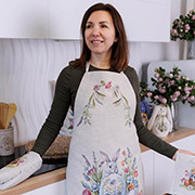 Фартух кухонний гобеленовий великодній Суцвіття Прованс