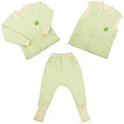 Комплект для малышей 3 в 1 Jersey Style Эко Пупс капитон салатовый