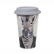 Кружка порцеляновий з силіконовою кришкою 400 мл Зебра Lefard 924-615