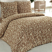 Комплект постільної білизни бязь люкс Selena Ковка темна 100011