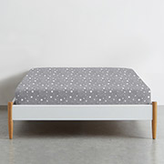 Простирадло на гумці Grey Starfall ранфорс Cosas висота 25 см