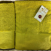 Набір махрові рушники жаккард Arya Fold жовтий