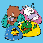 Картина за номерами 25х25 см Лайн Френдс Браун Саллі Коні та Леонард на відпочинку Santi 955370