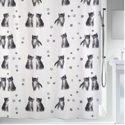 Шторка для ванної Spirella polyester Kitty Paw 7610583191809