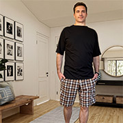 Чоловіча піжама City Chill T190 футболка та шорти Cosy клітинка