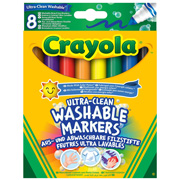 Набір фломастерів з широкою лінією 8 кольорів ultra-clean washable Crayola 58-8328G