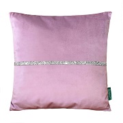 Декоративна подушка з сріблястими стразами Pagoti Diamond бузкова