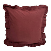 Наволочка декоративна з рюшами Stonewash Burgundy SoundSleep бургунді