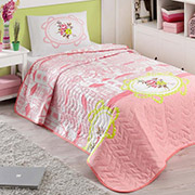 Покривало стьобане з наволочками Eponj Sirin Pembe