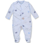 Комбінезон-чоловічок 1533253гвд інтерлок Татошка блакитний із принтом