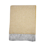 Плед Метро Владі Zigzag біло-жовтий