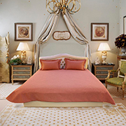 Покривало з наволочками Arya 8208 пудровим